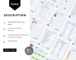 Alternative view of Baby Shower Games | Baby Trivia Games | Baby shower bingo | Gender Reveal Party | Gender Reveal Games | Downloadable Games