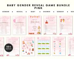 Alternative view of Editable Gender Reveal Game Bundle | Gender Reveal Games | Pink and Blue | Printable Gender Reveal Party Game Bundle | Gender Reveal Ideas