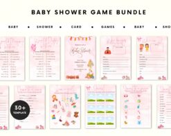 Baby Shower Games Bundle | Baby Trivia Game | Baby Shower Trivia Pink | Editable baby shower | Baby shower activity | Baby shower bundle