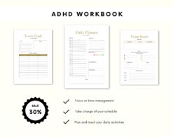 Alternative view of Ultimate ADHD Workbook | Mental Health | Neurodivergent | Personal Development | ADHD Worksheets | ADHD Planner Printable | Adhd Oranization