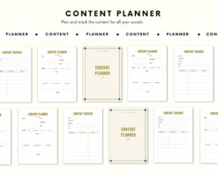 Content Planner | Social Media Planner | Plan all your social activity ahead | Printable Social Media Planner | Downloadable PDF
