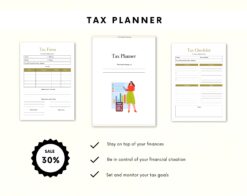 Alternative view of Personal Tax Planner | Tax Organizer | Financial Planner | Tax Checklist | Printable Tax Planner