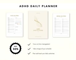 Alternative view of ADHD Planner for Adults | ADHD Workbook | ADHD Life Planner | Life Organizer | Adhd daily planner | Adhd weekly planner | Planner Printable