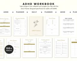 Ultimate ADHD Workbook | Mental Health | Neurodivergent | Personal Development | ADHD Worksheets | ADHD Planner Printable | Adhd Oranization