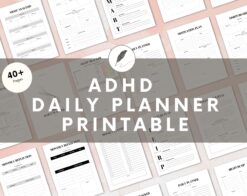 ADHD Daily Planner| ADHD Planner adult | ADHD Planner Printable | adhd Workbook | Undated Planner | adhd digital planner | adhd life planner