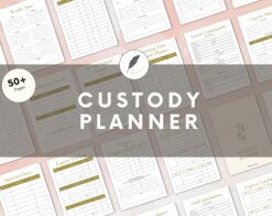 Child Custody Planner Printable | Coparenting Planner | Custody Planner | Simplistic design | Divorce | Parenting | Custody journal | Canva