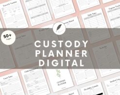 Child Custody Planner Digital | Coparenting Planner | Custody Planner | Simplistic design | Divorce | Parenting | Family Planner | Canva
