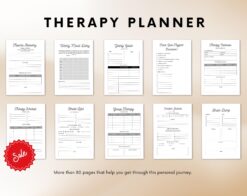 Alternative view of Therapy Planner | 80+ Pages | Therapy session planner | Therapist Planner | Therapy tools | Therapy worksheet | Printable Planner