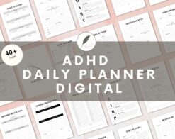 ADHD Daily Planner| ADHD Planner adult | ADHD Planner Digital | adhd Workbook | Undated Planner | adhd digital planner | adhd life planner