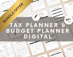 BUNDLE Tax Planner & Budget Planner | Financial Planner | Income and Expense | Personal Finance | Income Tracker | Digital finance planner
