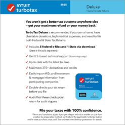 Alternative view of TurboTax Deluxe 2025, Federal & State Tax Return [PC/Mac Download]