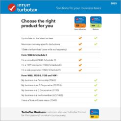 Alternative view of TurboTax Business 2025, Federal Tax Return [PC Download]